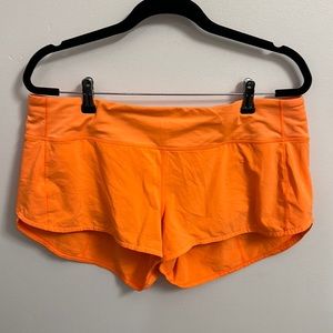 Lululemon Speed Up Shorts 2.5 inseam in Highlight Orange